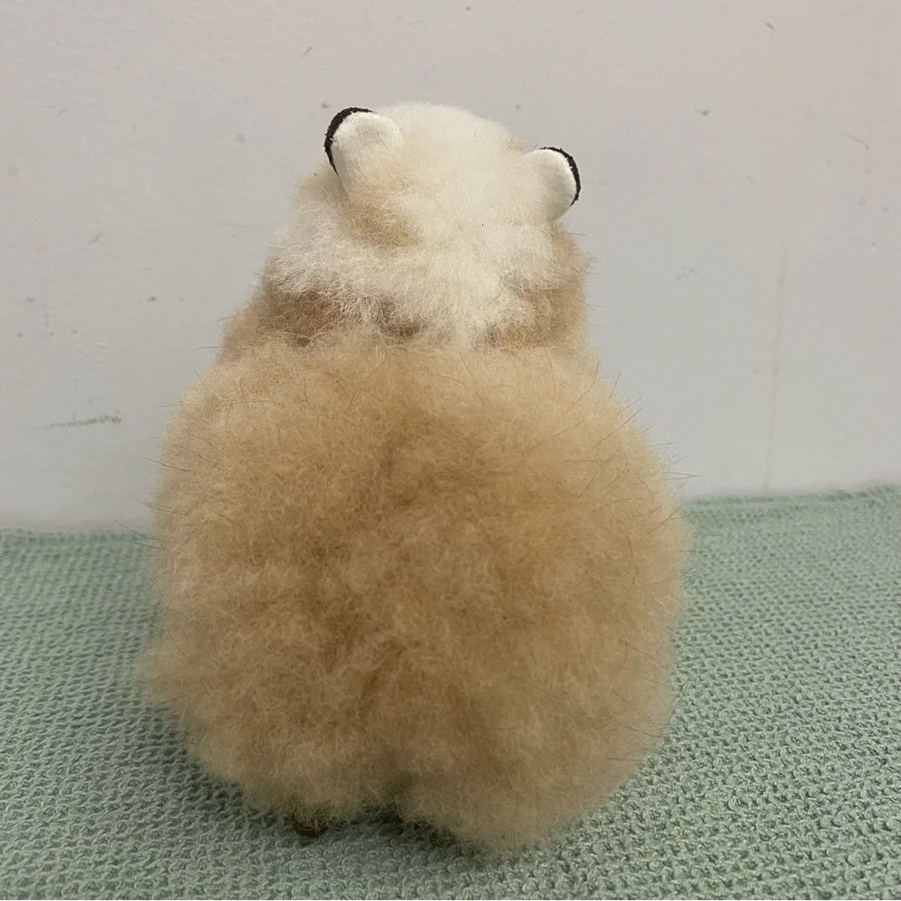 Plush Alpaca Stuffed Animal - Cream and Tan
